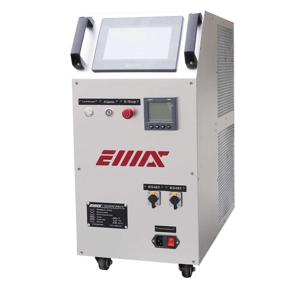 Banco de carga portátil de 100 kW para pruebas de sistemas de energía 